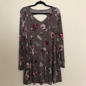 floral long sleeve dress